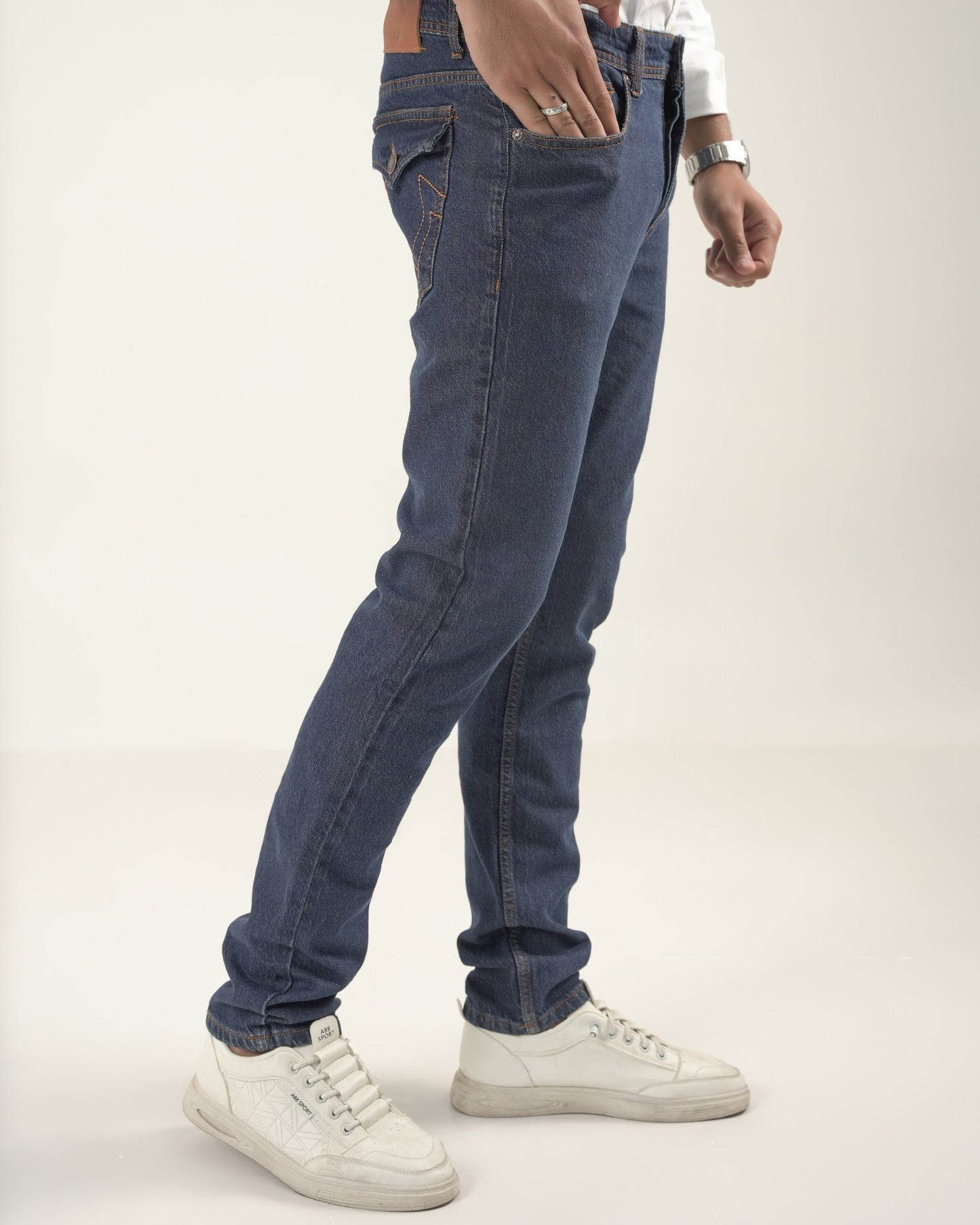 GENO SINGLE NEEDLE SLIM JEAN (DARK HIBERNATION WASH)