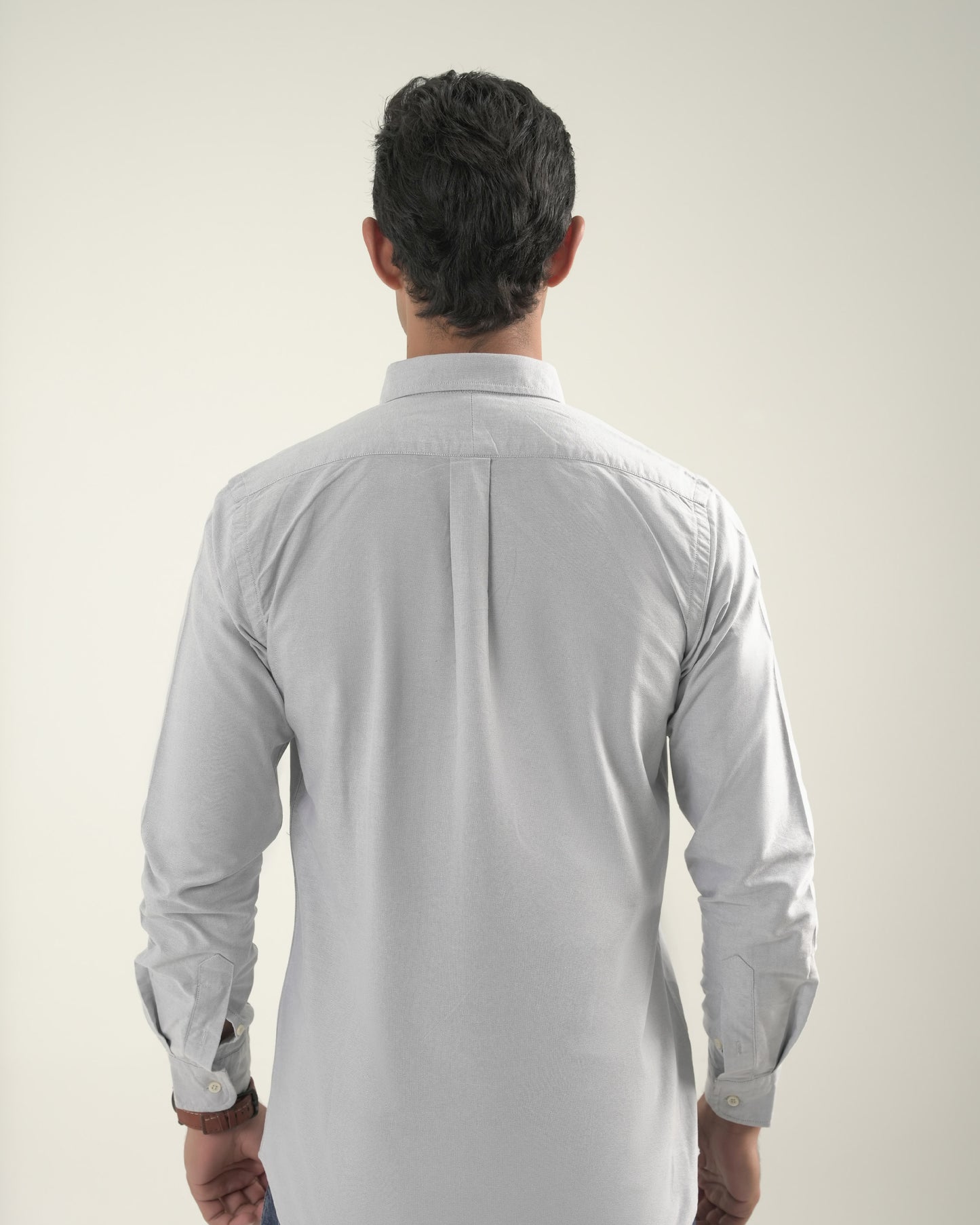 Ash Grey Oxford Shirt Slim Fit