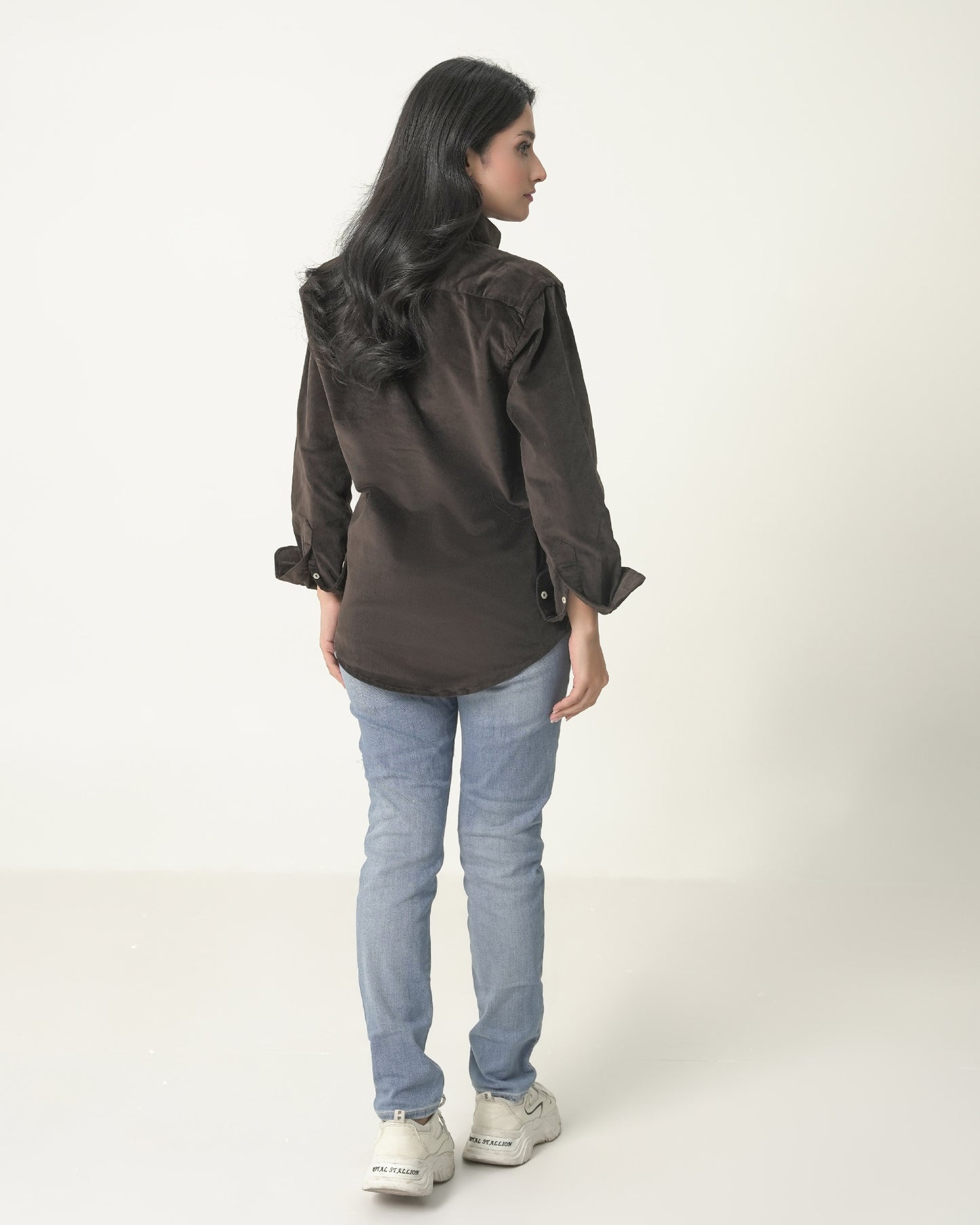 D Brown Corduroy Shirt Classic Fit