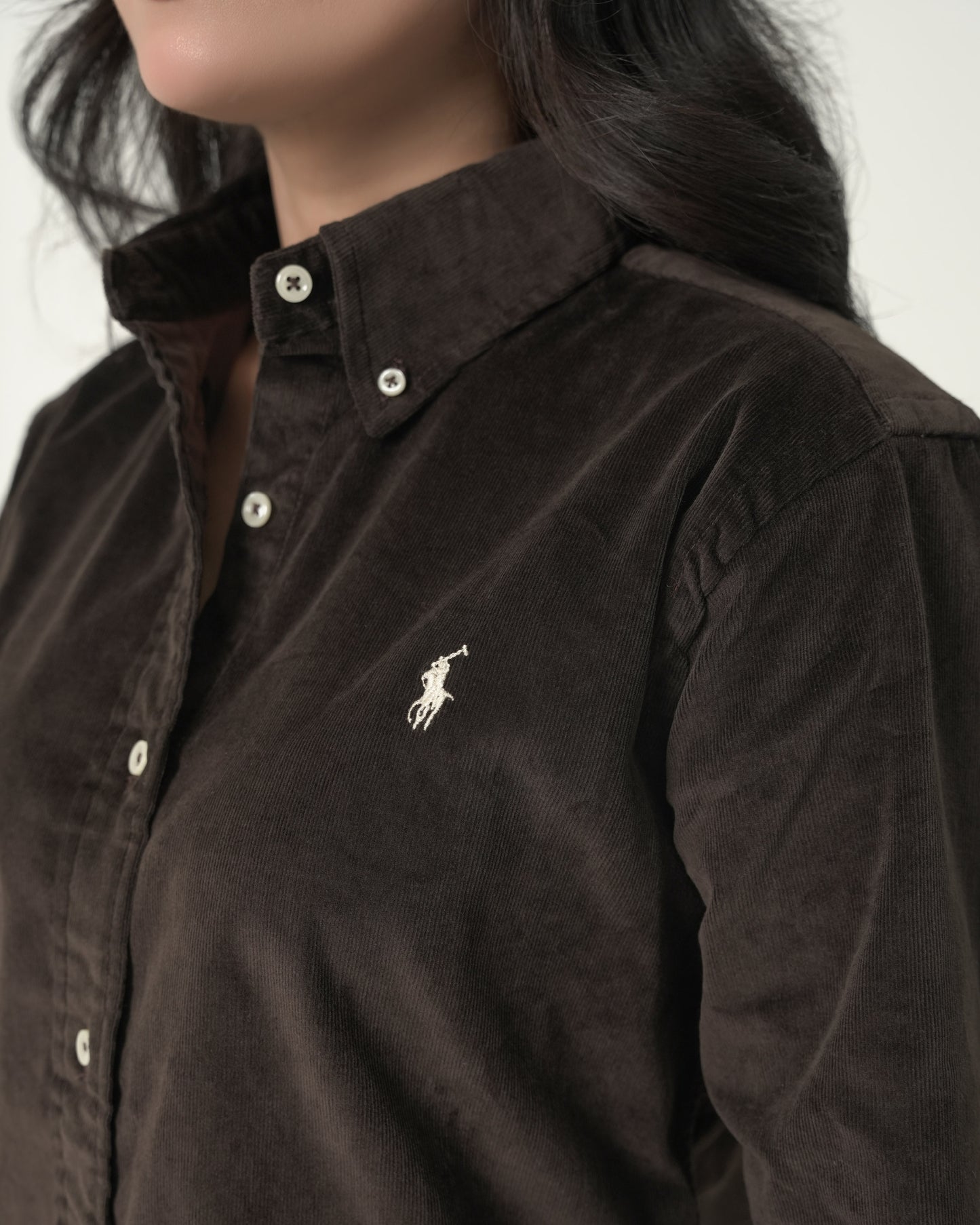 D Brown Corduroy Shirt Classic Fit