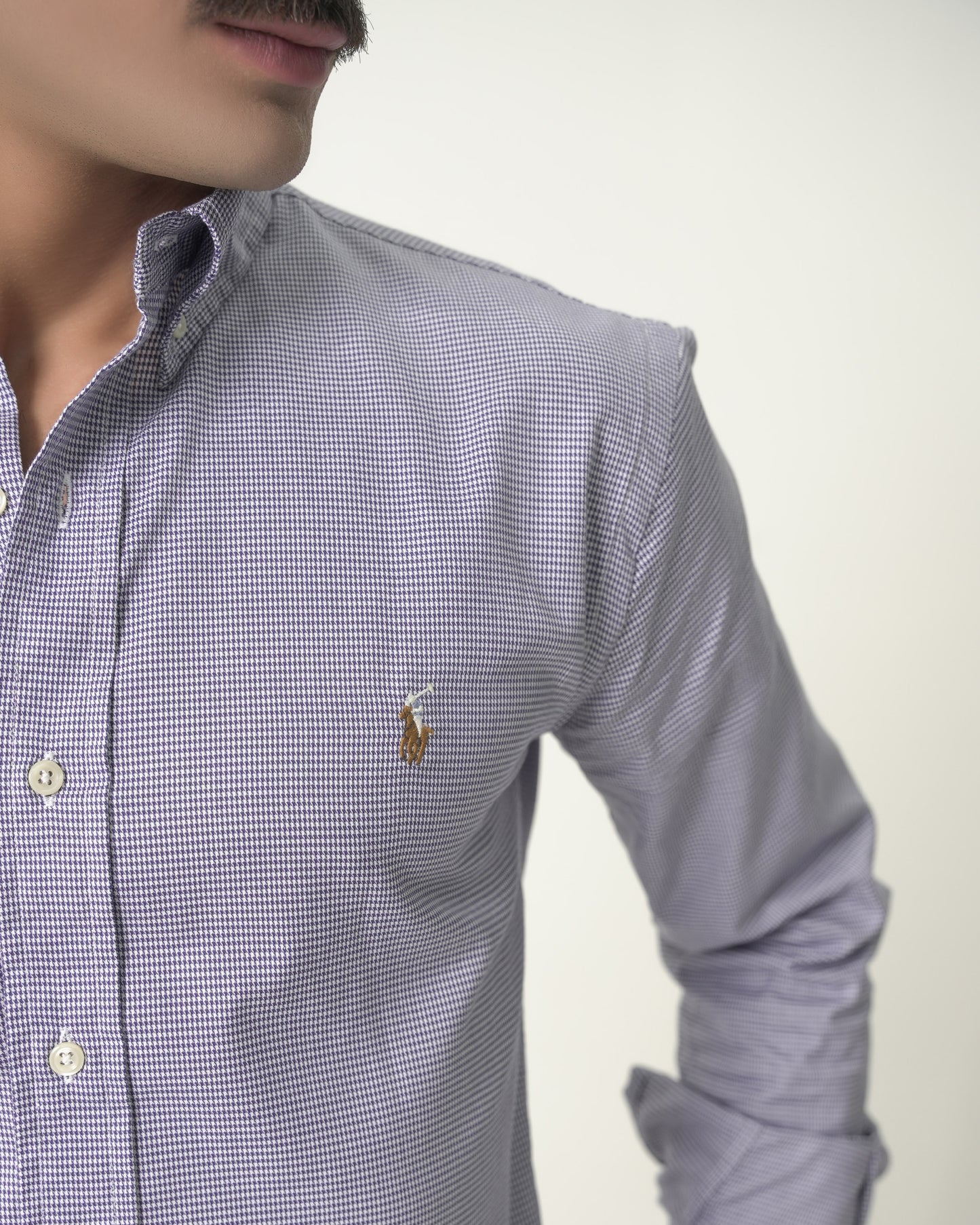Navy Houndstooth custom fit