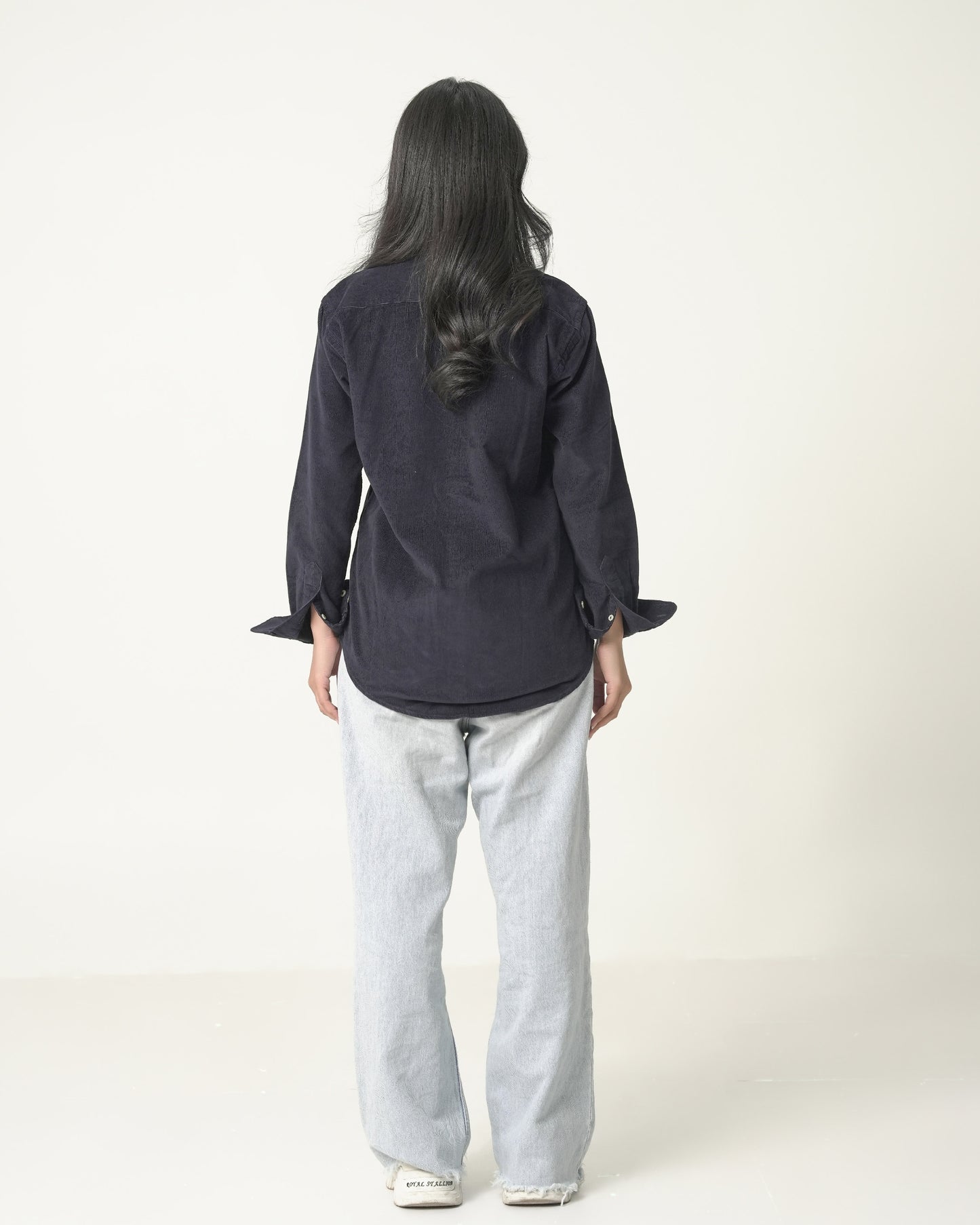 Navy Corduroy Shirt Classic Fit