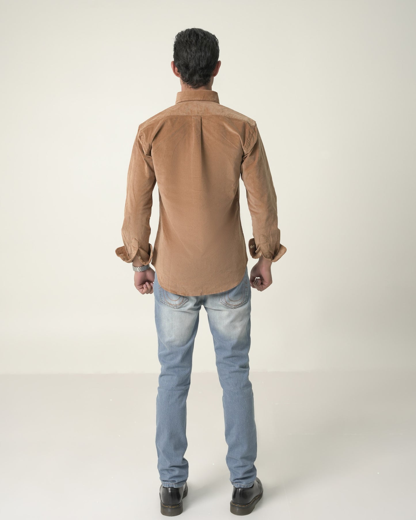 Custom Fit Khaki Corduroy Shirt RL
