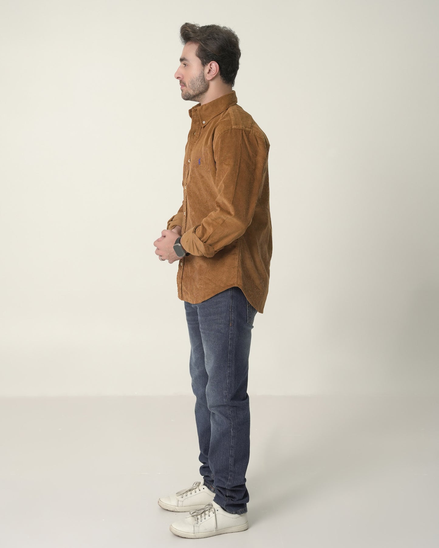 Tobbacco Corduroy shirt custom fit