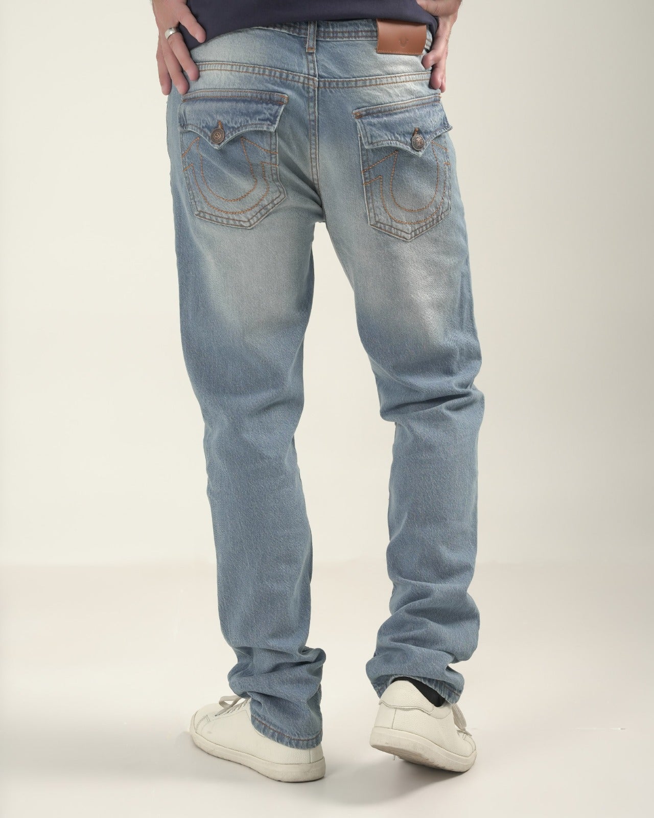 GENO SINGLE NEEDLE SLIM JEAN (IBRILLIANT MEDIUM WASH)