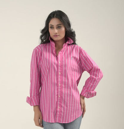Classic Fit Pink Striped Shirt RL