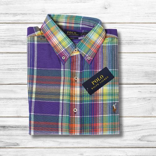 Slim Fit Plaid Oxford Shirt Ralph Lauren