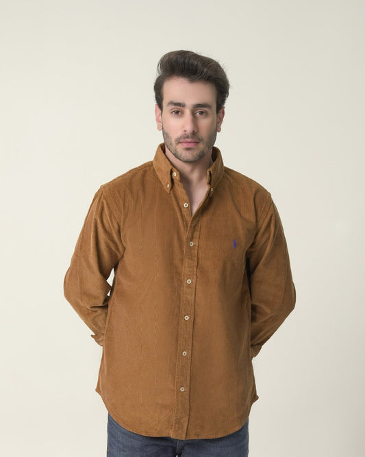 Tobbacco Corduroy shirt custom fit