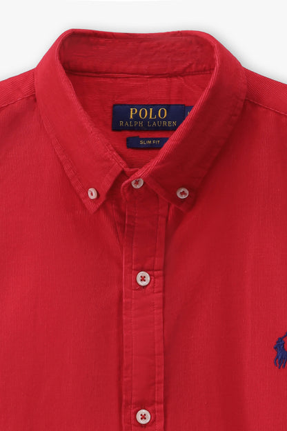 Slim fit Red corduroy shirt Ralph Lauren