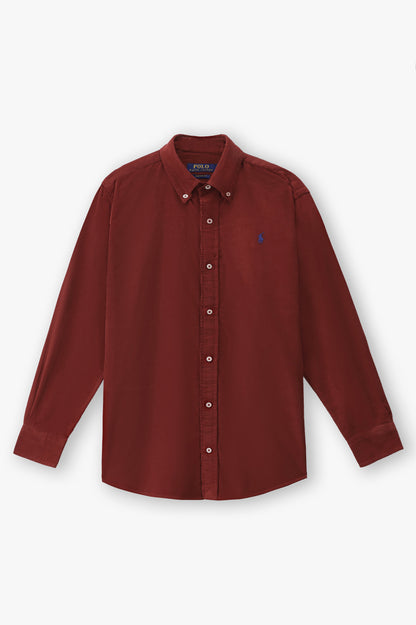 Custom fit Rust Ochre corduroy Shirt Ralph Lauren