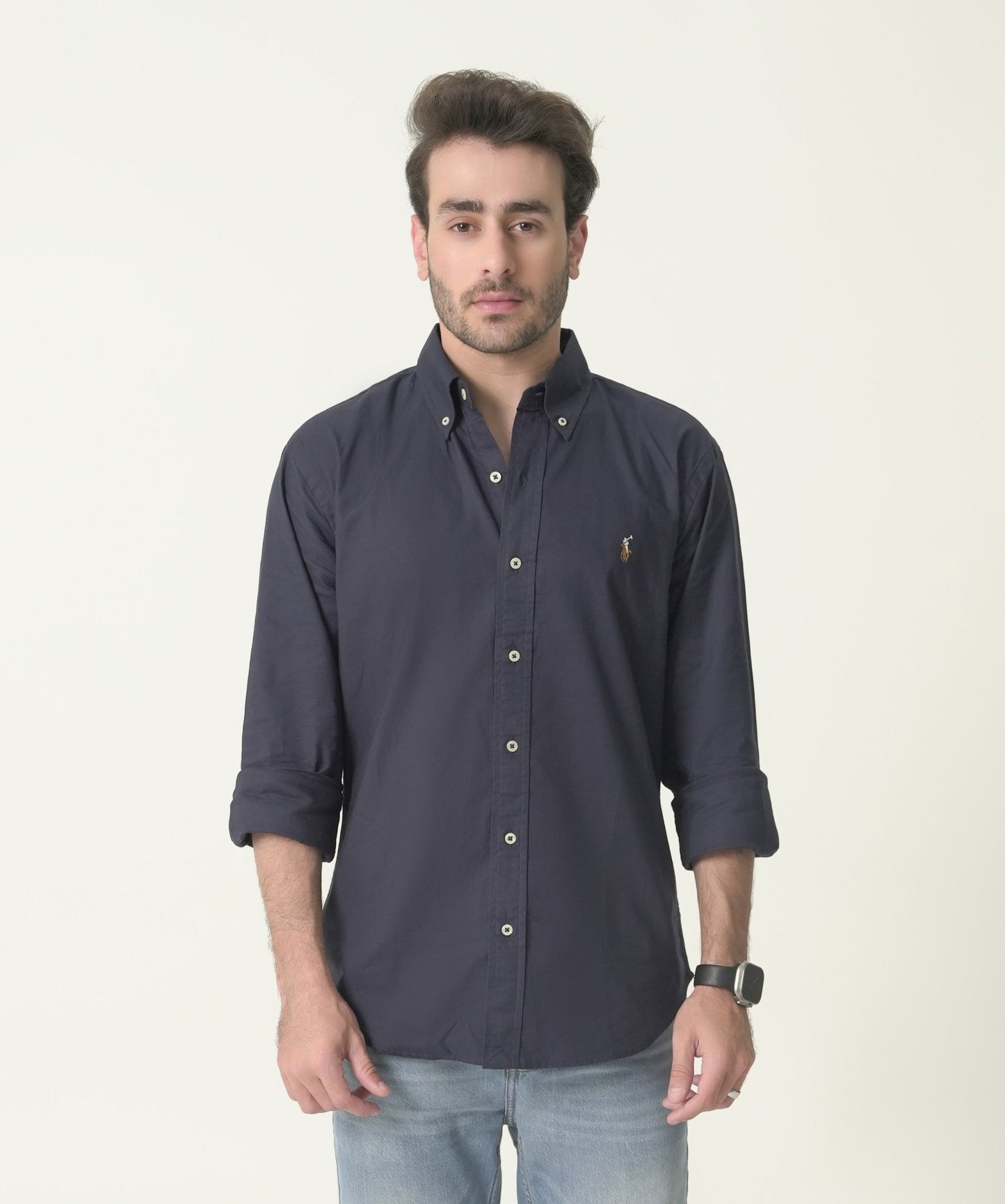 Slim Fit Navy Oxford Shirt RL