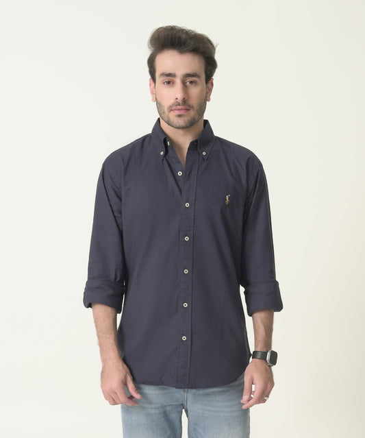 Slim Fit Navy Oxford Shirt RL