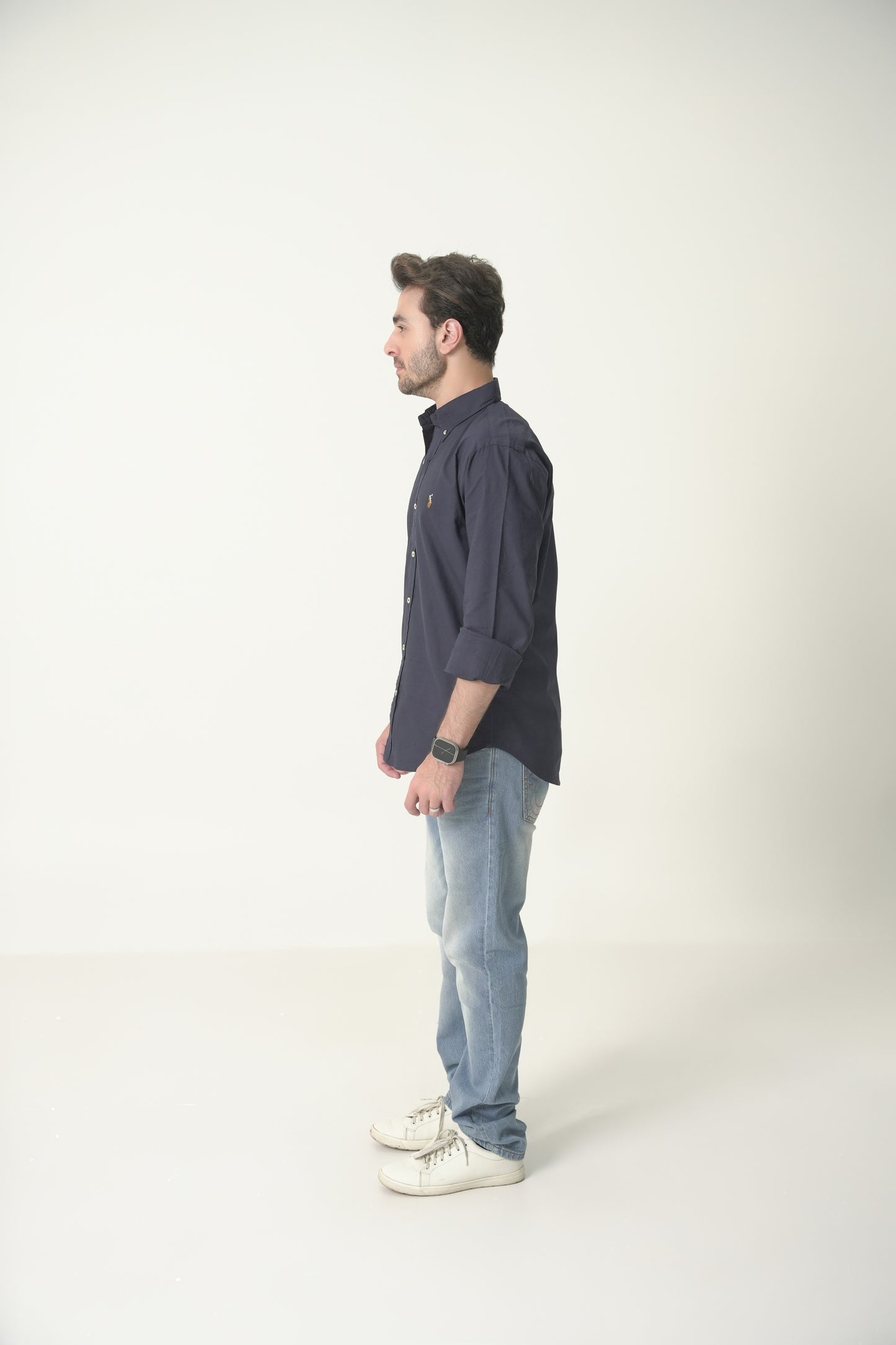 Slim Fit Navy Oxford Shirt RL