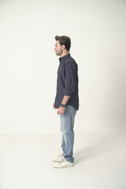 Slim Fit Navy Oxford Shirt RL