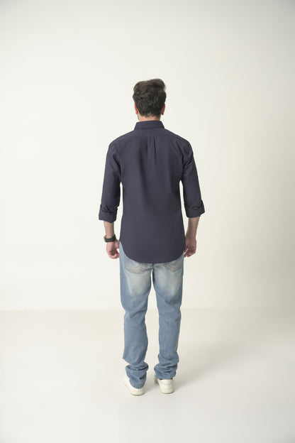 Slim Fit Navy Oxford Shirt RL