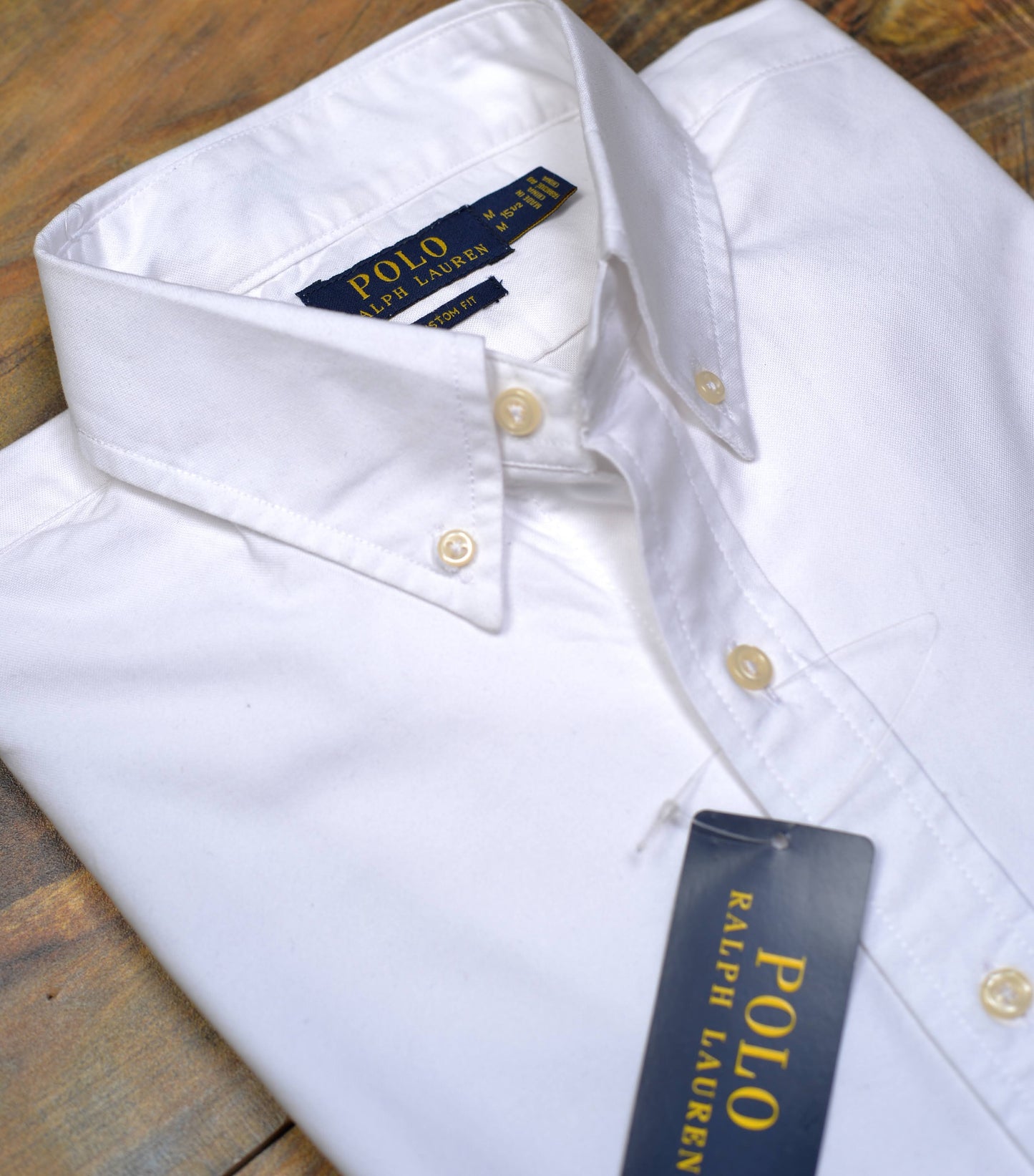 Custom Fit White Iconic Oxford  Shirt  Ralph Lauren