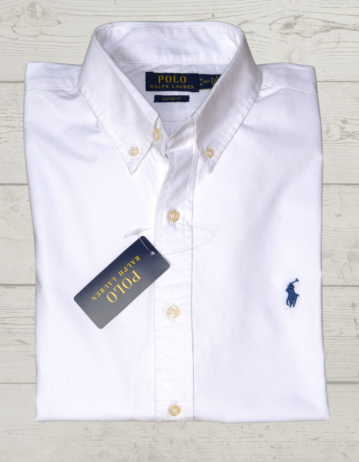 Custom Fit White Iconic Oxford  Shirt  Ralph Lauren